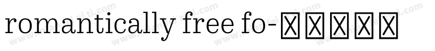 romantically free fo字体转换